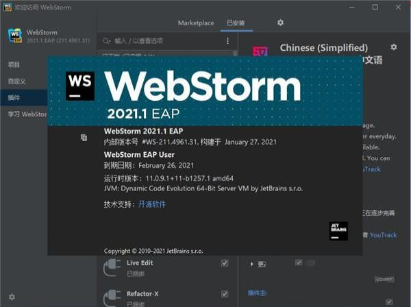 Jetbrains WebStorm 2021激活码