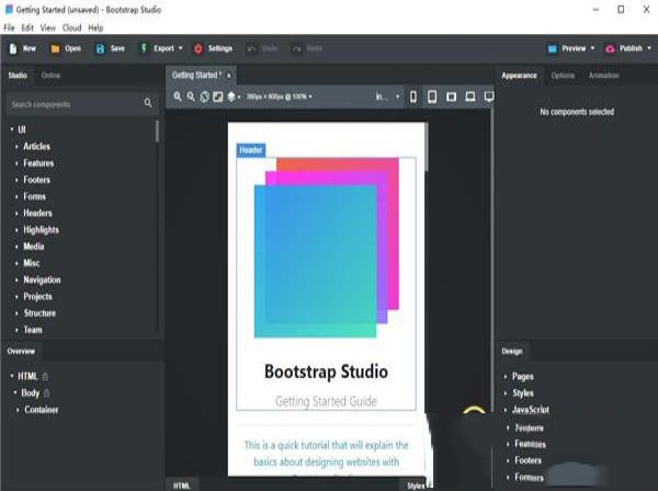 Bootstrap Studio 5破解版