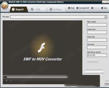 iPixSoft SWF to MOV Converter中文破解版