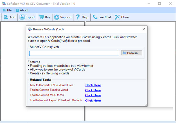 Softaken VCF to CSV Converter