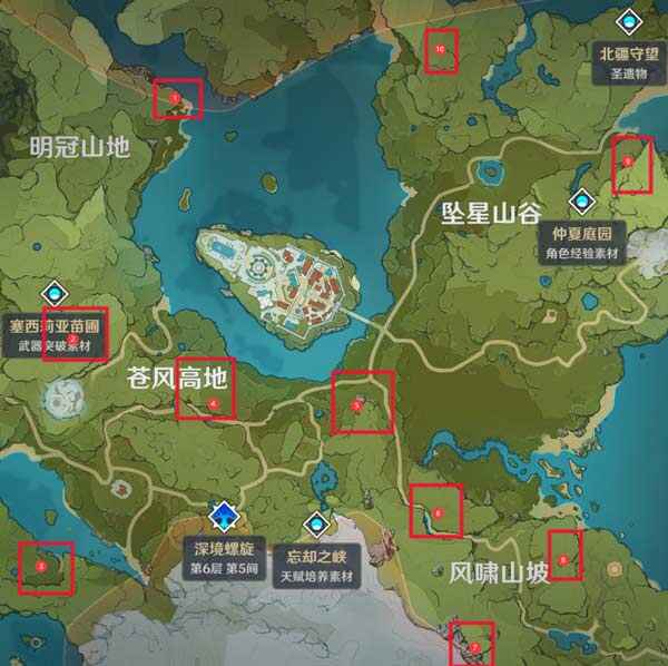 原神蒙德地灵龛位置 原神蒙德地灵龛位置