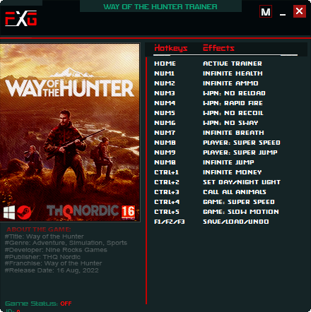 猎人之路修改器FUTUREX版
