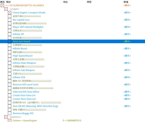 SD高达激斗同盟CE修改器