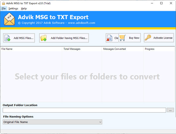 Advik MSG to TXT Export