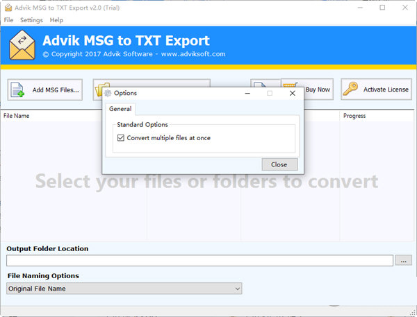 Advik MSG to TXT Export