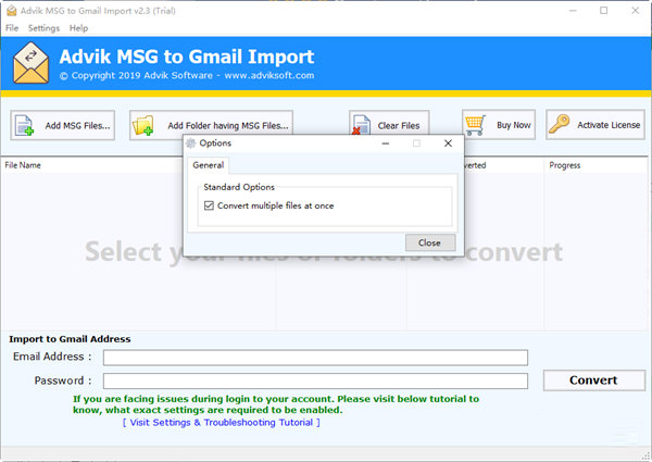 Advik MSG to Gmail Import