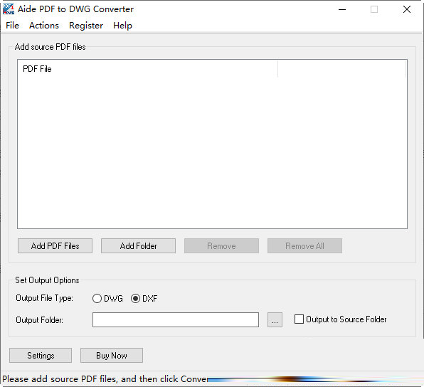 Aide PDF to DWG Converter2023