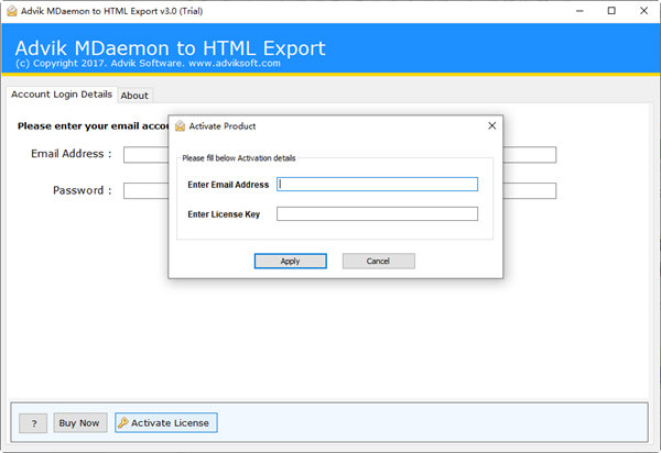 Advik MDaemon to HTML Export