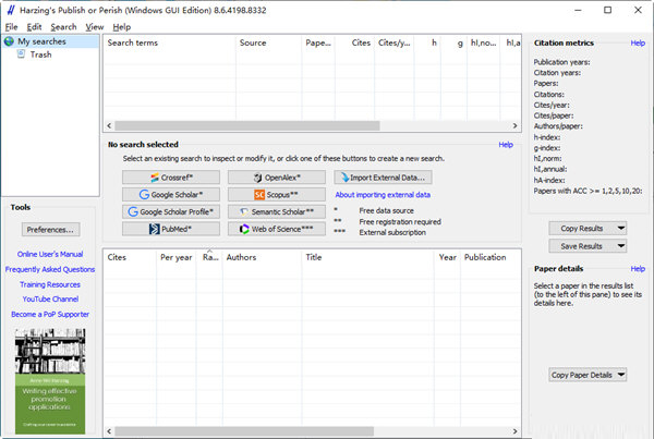 Harzing's Publish or Perish