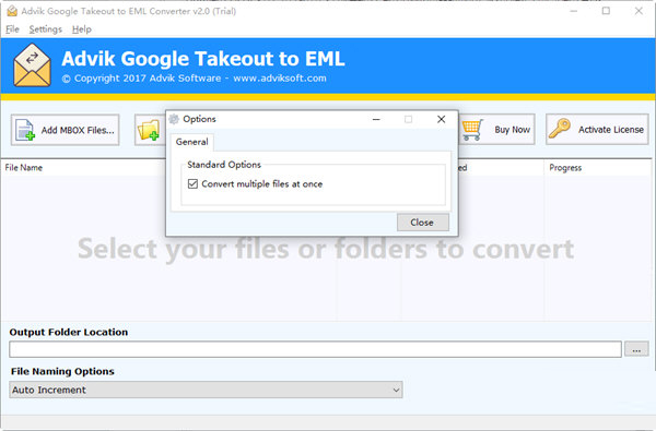 Advik Google Takeout to EML Export