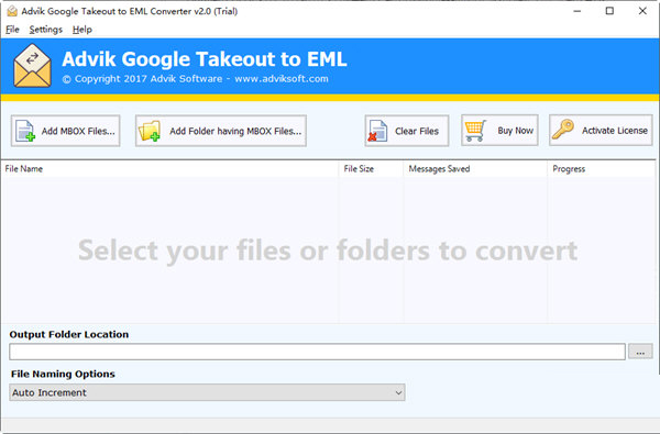 Advik Google Takeout to EML Export