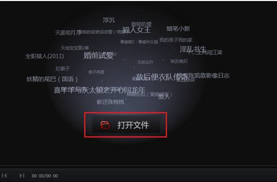 在播放器中选择打开文件