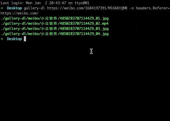 gallery dl图片批量下载工具