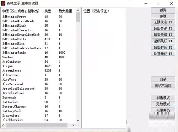森林之子主宰修改器
