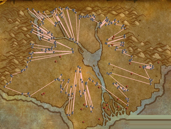 大地图上就会出现路线图