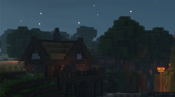 村庄夜晚场景