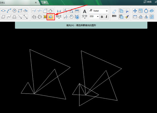 点击上方的“图形填色”功能