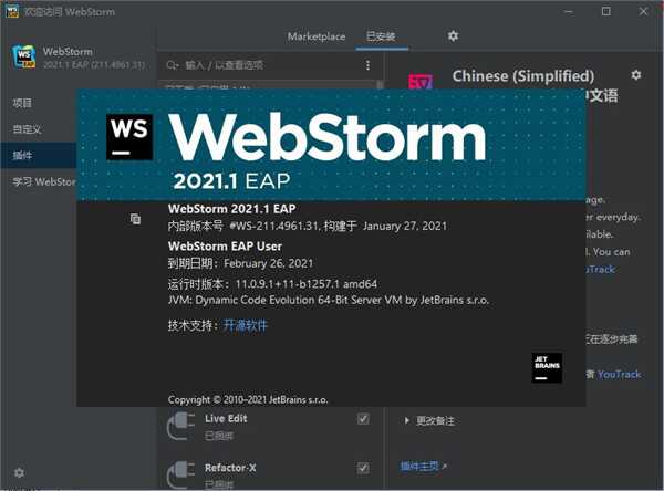 webStorm2021