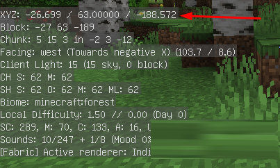 我的世界1.17查看坐标